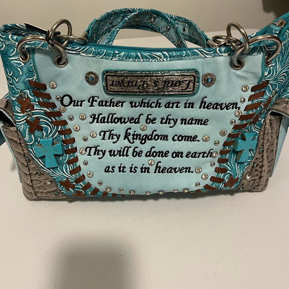 Cowgirl Trendy Lord’s prayer purse, conceal carry, NWT